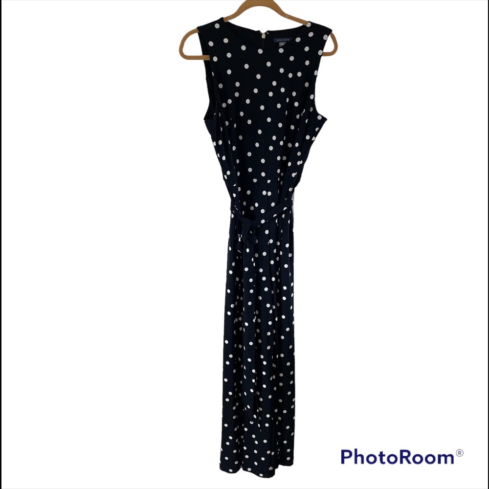 Tommy Hilfiger Belted Black Polka Dot Jumpsuit.         Size: 12